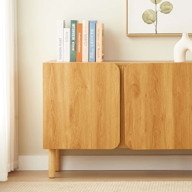 Buffet BRAGA effet chêne 3 portes 150cm