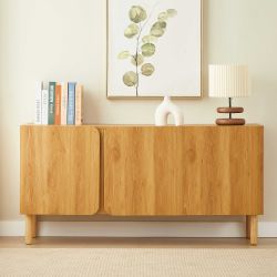 Buffet BRAGA effet chêne 3 portes 150cm