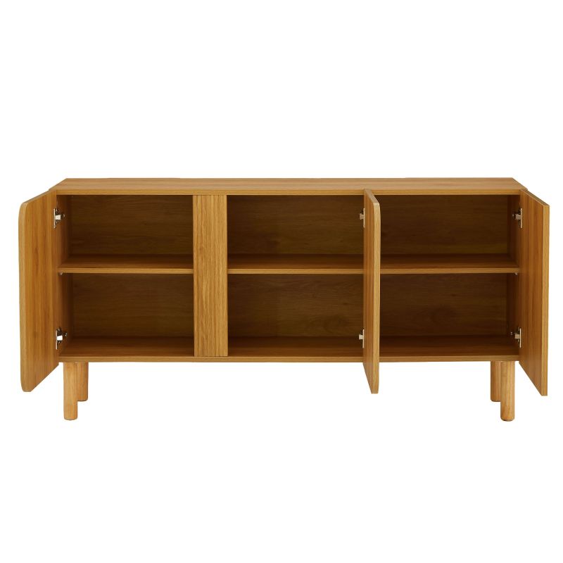 Buffet BRAGA effet chêne 3 portes 150cm