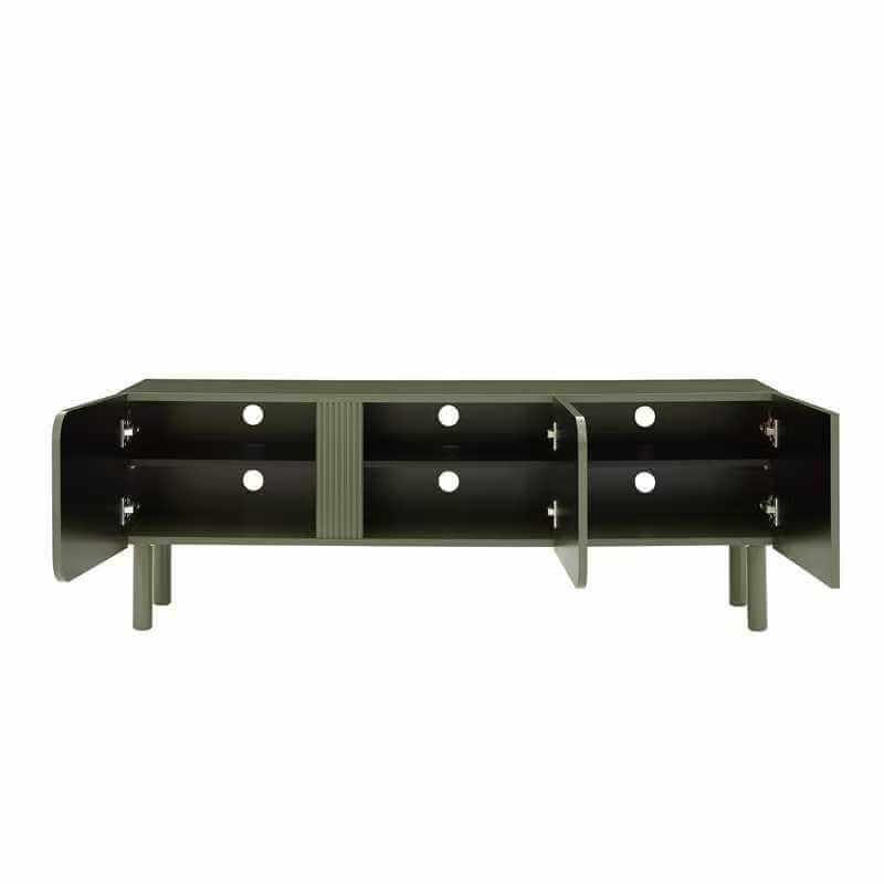 Meuble TV BRAGA vert 3 portes 150cm