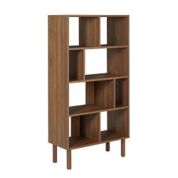 Bibliothèque EVORA effet noyer 80x150cm