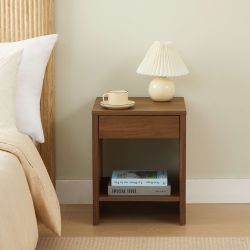 Table de chevet LIMA effet noyer 1 tiroir
