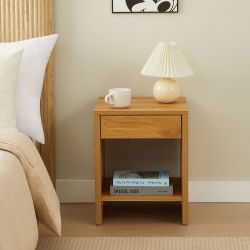 Table de chevet LIMA effet chêne 1 tiroir