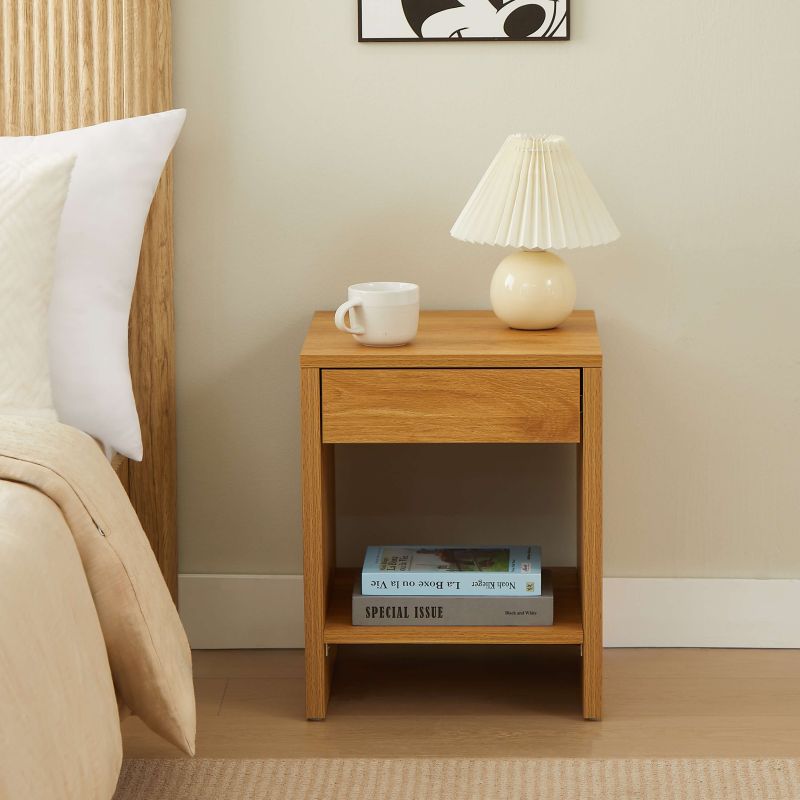 Table de chevet LIMA effet chêne 1 tiroir