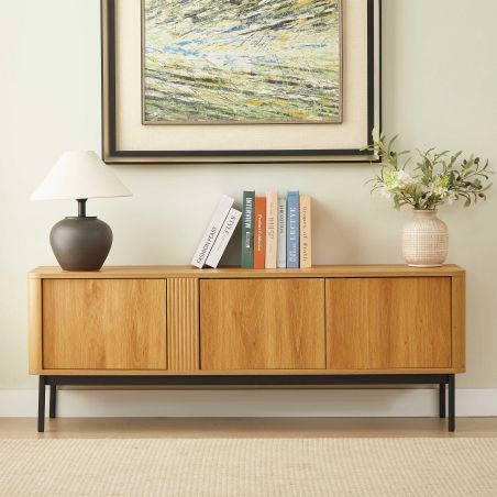 Meuble TV ICA effet chêne 150cm