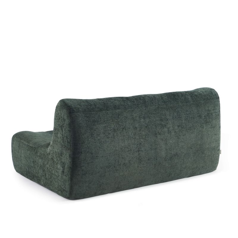 Banquette JANIS modulable 2 places tissu chenille vert
