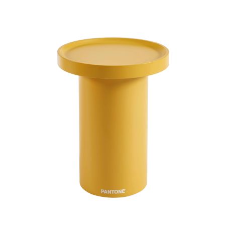 Table d'appoint PANTONE finition laquée mate jaune moutarde 40cm