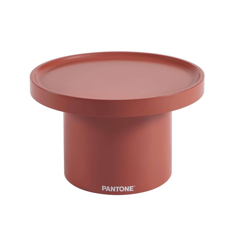 Table d'appoint PANTONE finition laquée mate terracotta 50cm