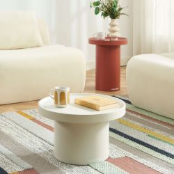 Table d'appoint PANTONE finition laquée mate beige sable 50cm