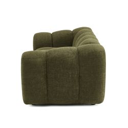 Canapé SUNNY 2 places tissu tweed vert