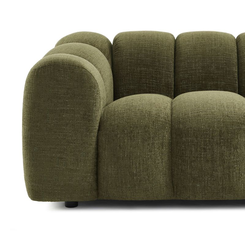 Canapé SUNNY 2 places tissu tweed vert