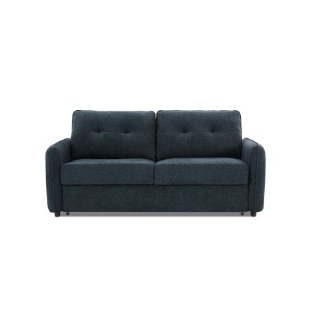 Canapé droit convertible express IMPA 3 places tissu chenille bleu canard