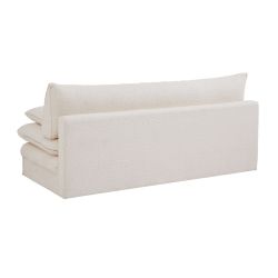 Banquette convertible KIARA 3 places tissu bouclette beige