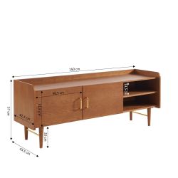 Meuble TV TWIGGY placage frêne 150cm