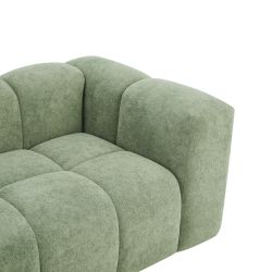 Canapé droit fixe TASTA 3 places tissu vert olive