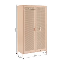 Armoire PANTONE métal rose blush 2 portes