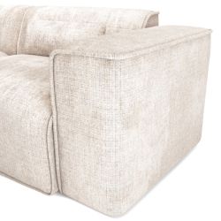 Canapé droit fixe NUNA 3 places tissu beige