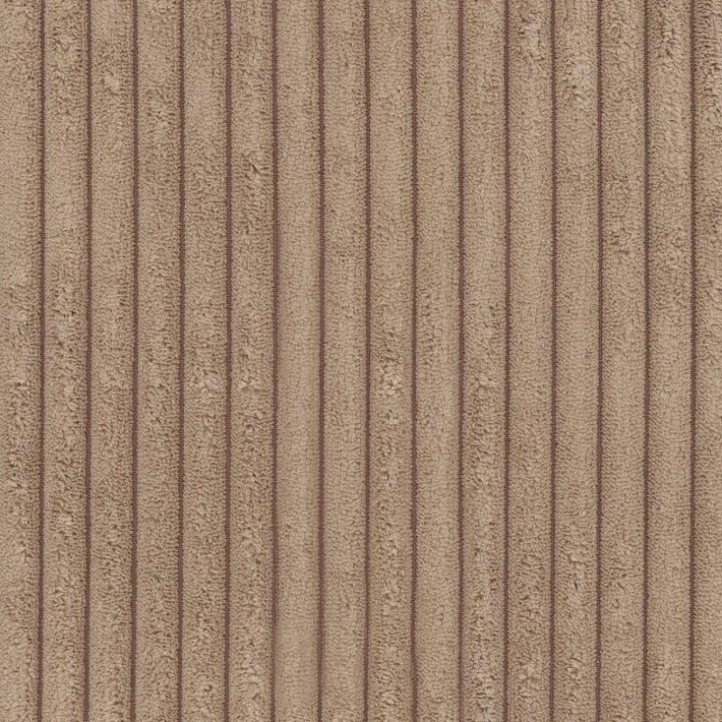 Canapé droit fixe NUNA 4/5 places velours côtelé marron