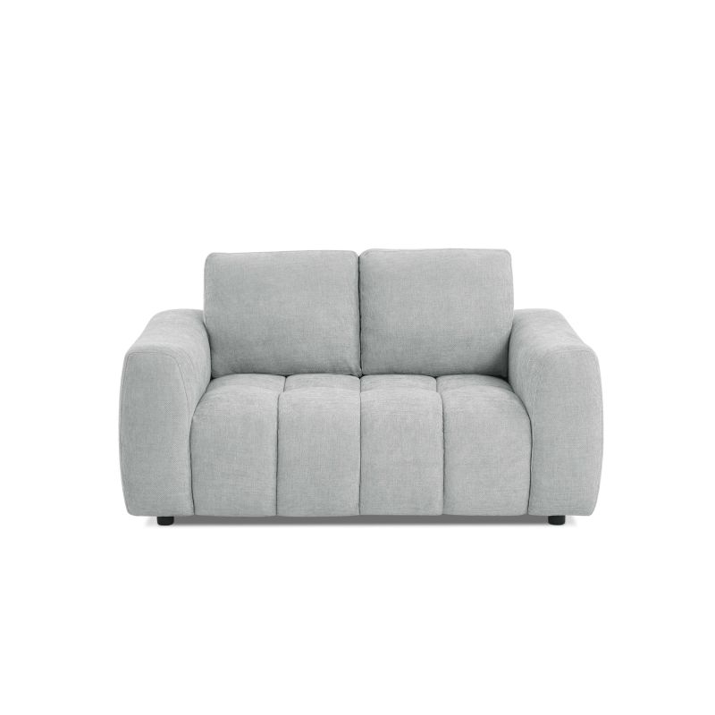 Ensemble canapés droits fixes 3+2 places + fauteuil 1 place KEREA tissu chenille gris