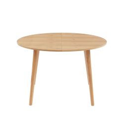 Ensemble repas table extensible ORACLE placage chêne et lot de 2 chaises NOA tissu terracotta