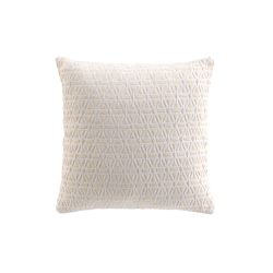 Coussin carré FANY 45x45cm déhoussable en coton et polyester écru
