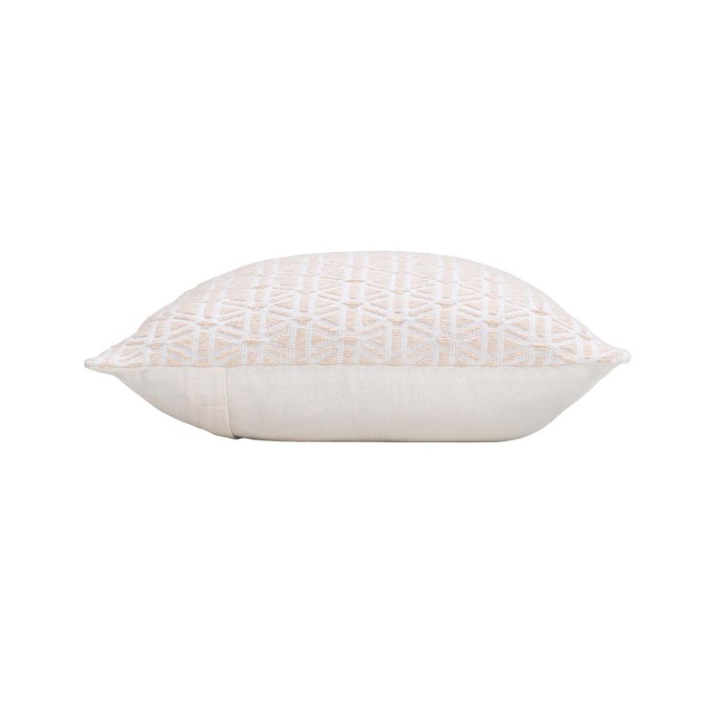 Coussin carré FANY 45x45cm déhoussable en coton et polyester écru