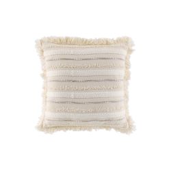 Coussin carré ESER 40x40cm déhoussable en coton tissé beige