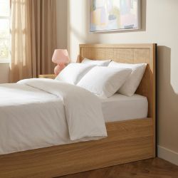 Lit à tiroirs AMANA 160x200 cannage rotin sommier inclus