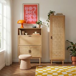 Secrétaire AMANA cannage rotin