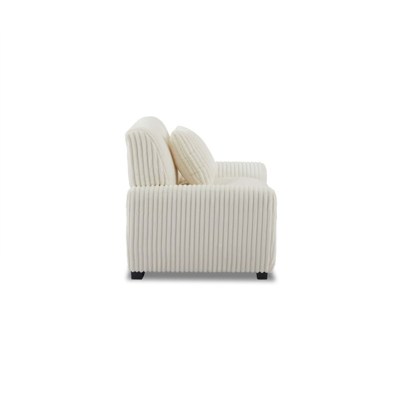 Fauteuil fixe ADEA 1 place velours côtelé beige