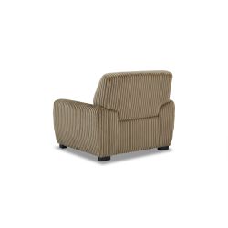 Fauteuil fixe ADEA 1 place velours côtelé marron