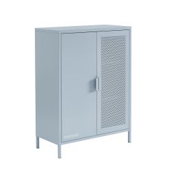 Buffet PANTONE métal gris bleu 2 portes 75cm