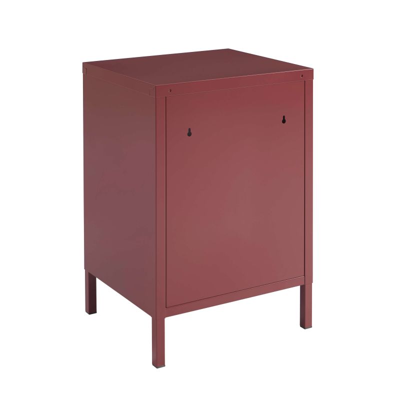 Table de chevet PANTONE métal bordeaux 40cm