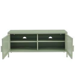 Meuble tv PANTONE métal vert amande 120cm