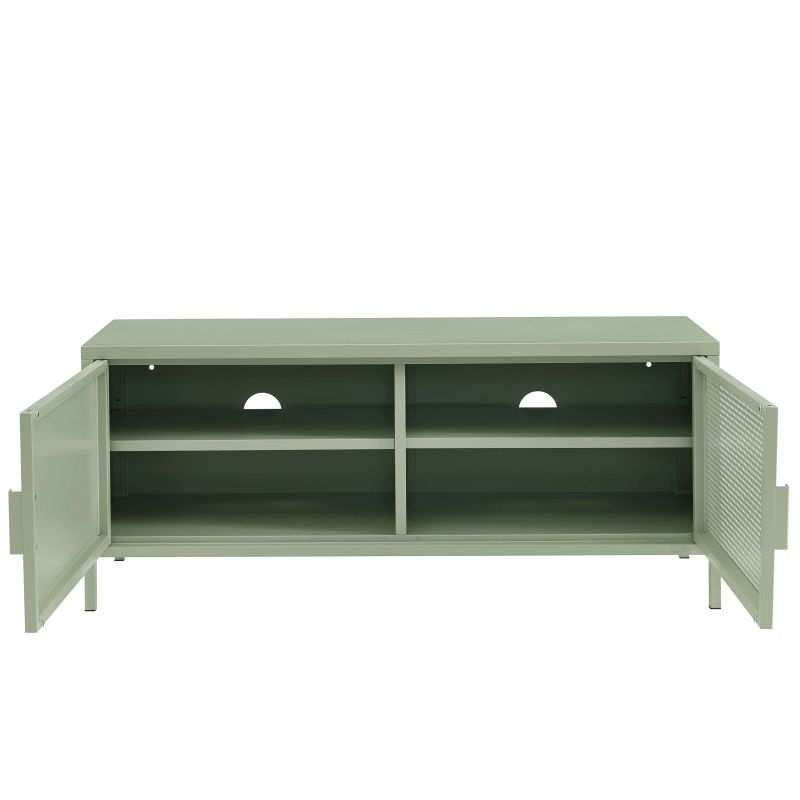 Meuble tv PANTONE métal vert amande 120cm