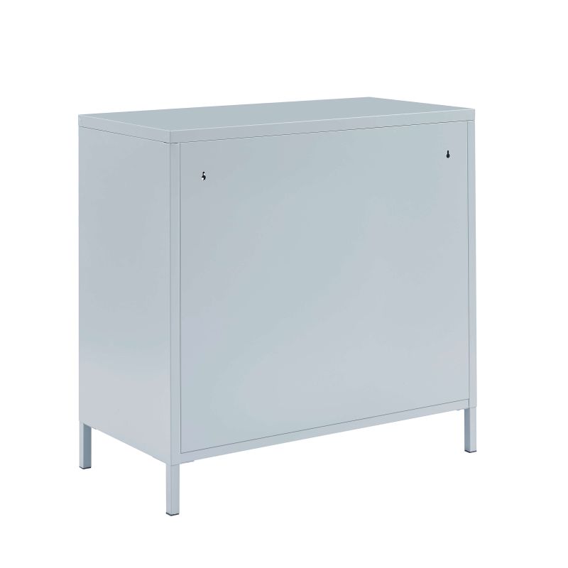 Commode PANTONE 4 tiroirs métal gris bleu 80cm