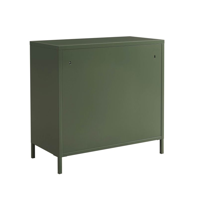 Commode PANTONE métal 4 tiroirs vert olive 80cm