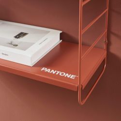 Etagère murale 3 niveaux PANTONE métal terracotta 60,5x20cm