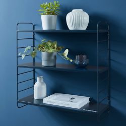 Etagère murale 3 niveaux PANTONE métal bleu nuit 60,5x20cm
