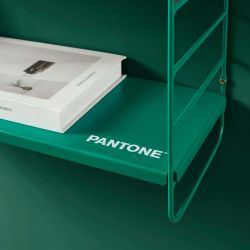 Etagère murale 3 niveaux PANTONE métal vert émeraude 60,5x20cm
