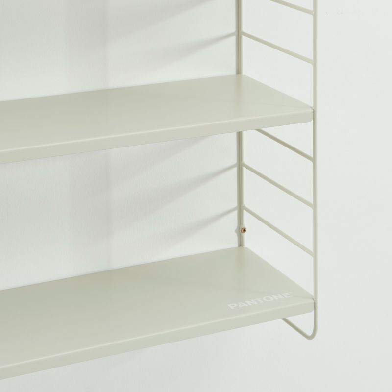 Etagère murale 3 niveaux PANTONE métal beige sable 60,5x20cm