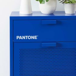 Meuble à chaussures PANTONE métal bleu électrique 55cm