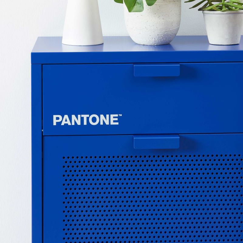 Meuble à chaussures PANTONE métal bleu électrique 55cm