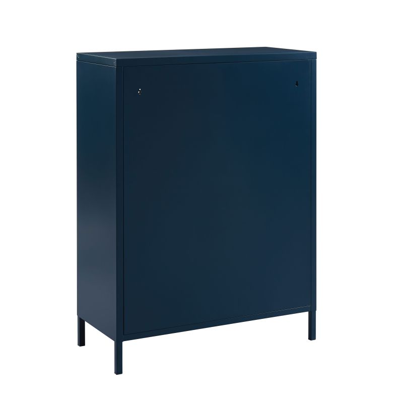 Buffet PANTONE métal bleu nuit 2 portes 75cm