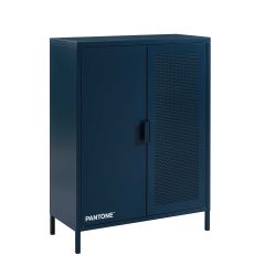 Buffet PANTONE métal bleu nuit 2 portes 75cm