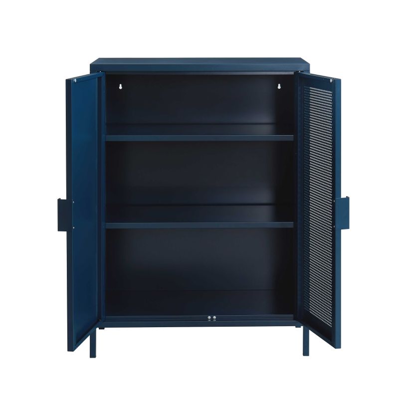 Buffet PANTONE métal bleu nuit 2 portes 75cm