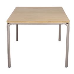 Ensemble repas table ASTI bois d'acacia FSC 200cm et lot de 6 chaises ELLA velours côtelé écru