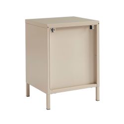 Table de chevet PANTONEmétal taupe double tiroirs 40cm