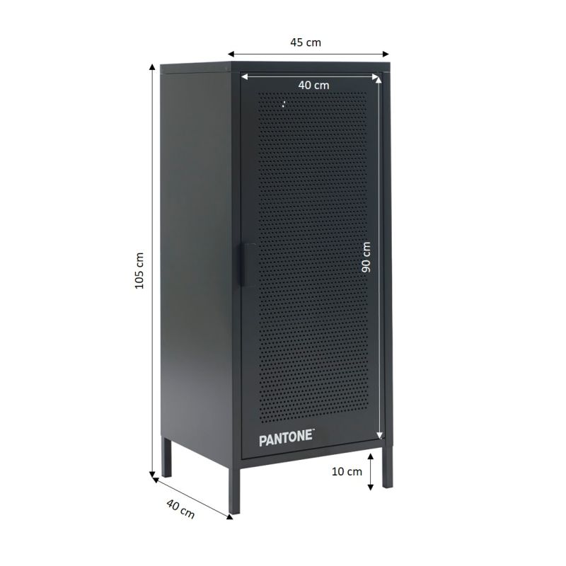 Caisson de bureau PANTONE métal gris anthracite h105cm