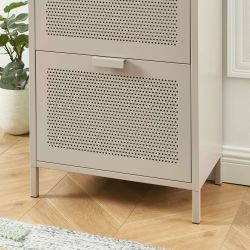 Meuble à chaussures PANTONE métal taupe 55cm